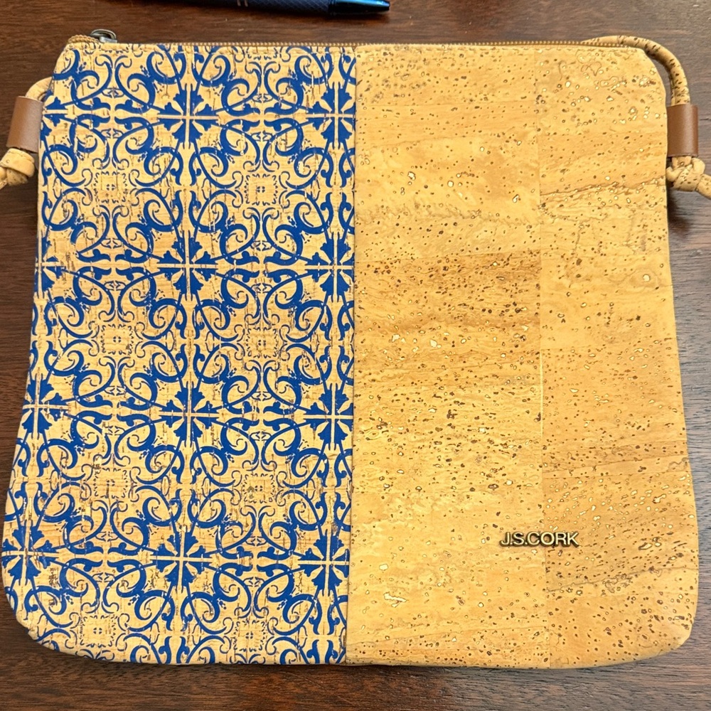 Crossbody Blue and Tan Patterned Women's Bag